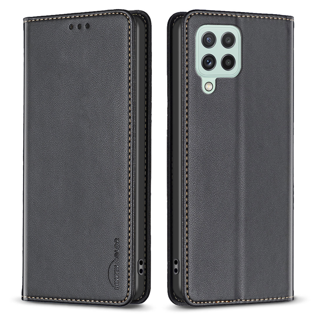 BINFEN COLOR BF18 Leather Case for Samsung Galaxy A12 Card Holder Full Protection Phone Stand Cover BINFEN COLOR BF18 Leather Case for Samsung Galaxy A12 Card Holder Full Protection Phone Stand Cover